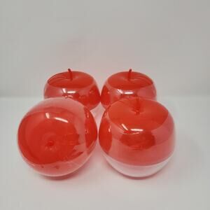 Big Red & Clear Apple Plastic Container Jar (4)